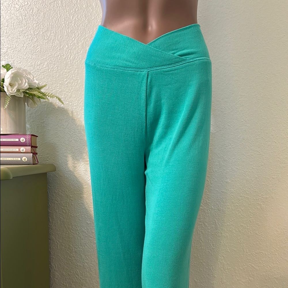 Z Supply Teal V-Waist Knit Pants - Sz medium
